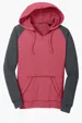 District Women's Lightweight Fleece Raglan Hoodie — view 4