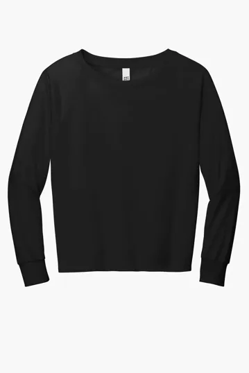 District Women's Featherweight French Terry Long Sleeve Crewneck — view 2
