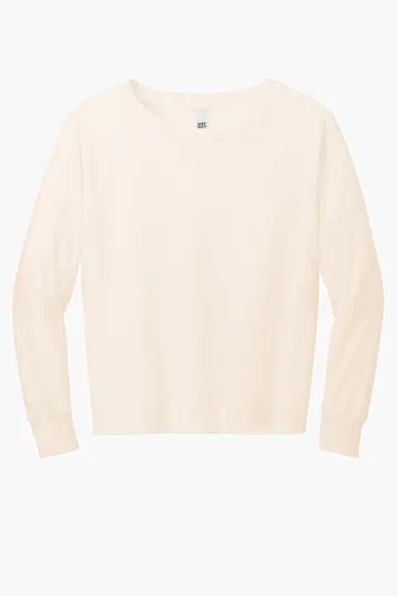 District Women's Featherweight French Terry Long Sleeve Crewneck — view 4