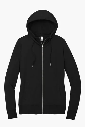District Women's Featherweight French Terry Full-Zip Hoodie — view 2