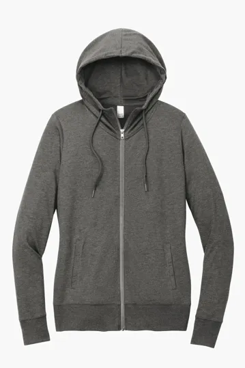 District Women's Featherweight French Terry Full-Zip Hoodie — view 5
