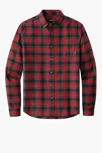 Eddie Bauer Long Sleeve Favorite Flannel Plaid Shirt — view 4
