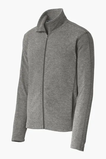 Port Authority Heather Microfleece Full-Zip Jacket — view 4