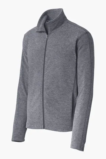 Port Authority Heather Microfleece Full-Zip Jacket — view 5