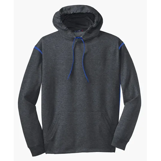 Sport-Tek Tech Fleece Colorblock Hooded Sweatshirt — view 3