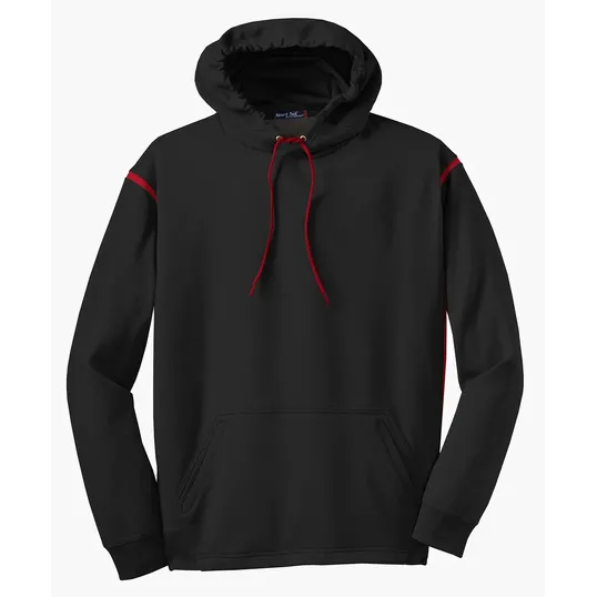 Sport-Tek Tech Fleece Colorblock Hooded Sweatshirt — view 7