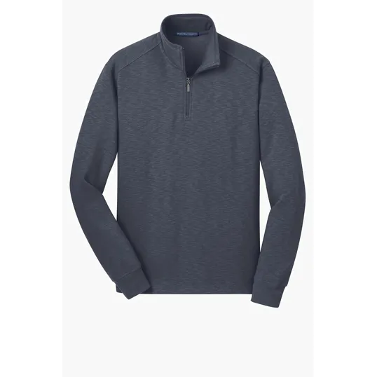 Port Authority Slub Fleece 1/4-Zip Pullover — view 4