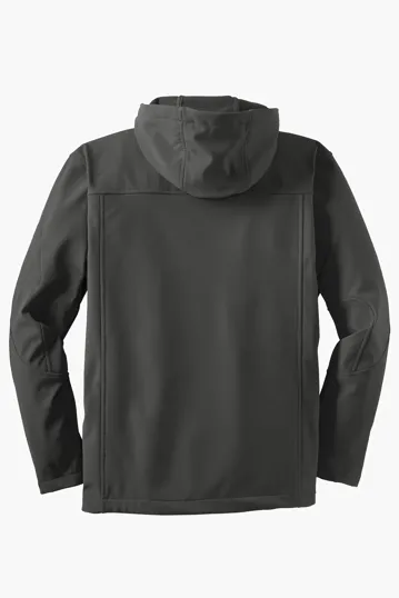 Port Authority Textured Hooded Soft Shell Jacket — view 6