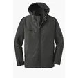 Port Authority Textured Hooded Soft Shell Jacket — view 3