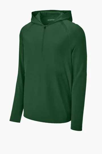 Sport-Tek Repeat 1/2-Zip Long Sleeve Hooded Jacket — view 4