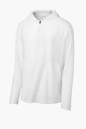 Sport-Tek Repeat 1/2-Zip Long Sleeve Hooded Jacket — view 8
