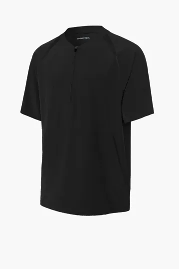 Sport-Tek Repeat 1/2-Zip Short Sleeve Jacket — view 2