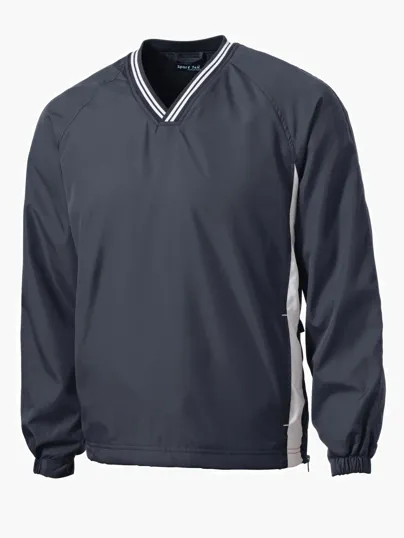 Sport-Tek Tipped V-Neck Raglan Wind Shirt — view 5