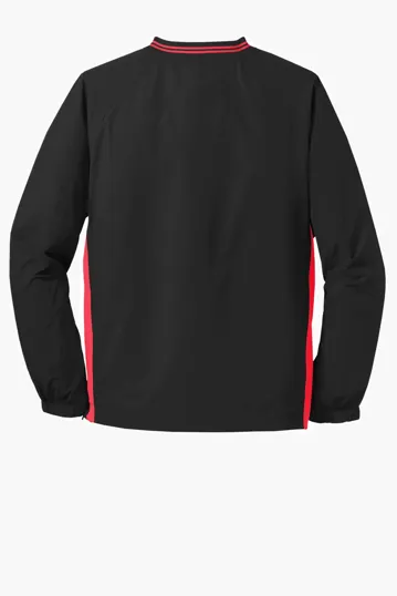 Sport-Tek Tipped V-Neck Raglan Wind Shirt — view 9