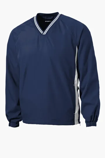 Sport-Tek Tipped V-Neck Raglan Wind Shirt — view 6