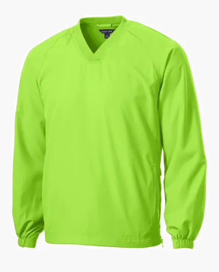 Sport-Tek V-Neck Raglan Wind Shirt — view 2