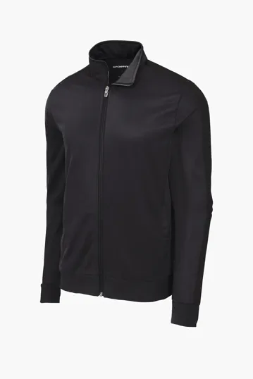 Sport-Tek Tricot Sleeve Stripe Track Jacket — view 2