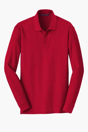Port Authority Long Sleeve Core Classic Pique Polo — view 5