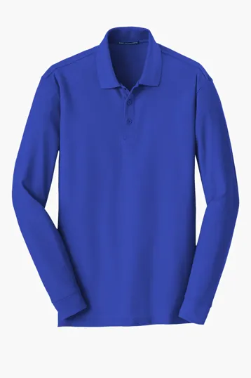 Port Authority Long Sleeve Core Classic Pique Polo — view 7