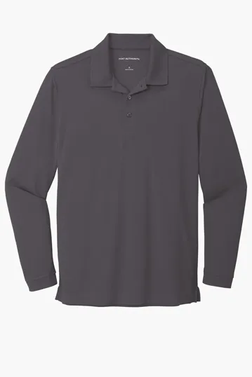 Port Authority Dry Zone UV Micro-Mesh Long Sleeve Polo — view 3