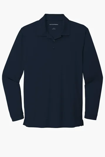 Port Authority Dry Zone UV Micro-Mesh Long Sleeve Polo — view 5