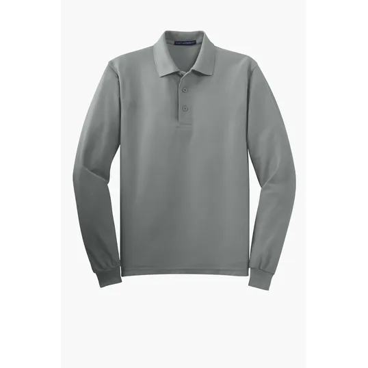 Port Authority Silk Touch Long Sleeve Polo — view 6