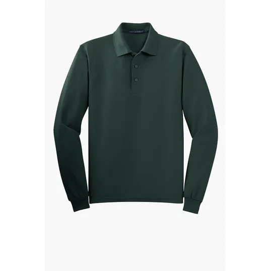 Port Authority Silk Touch Long Sleeve Polo — view 7