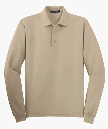 Port Authority Silk Touch Long Sleeve Polo — view 2