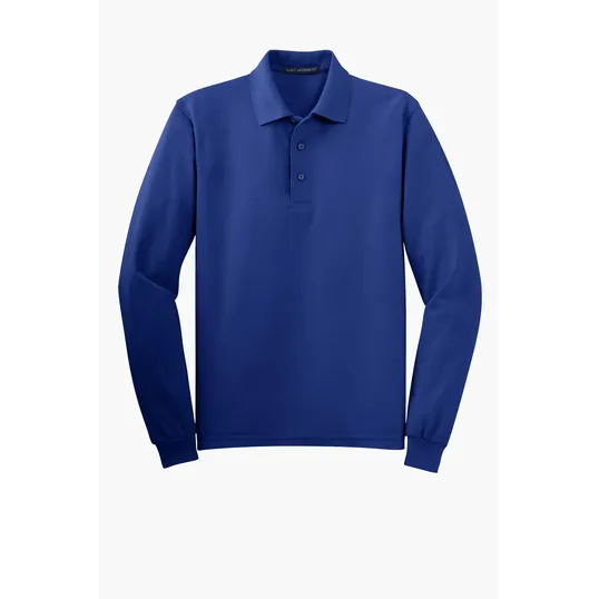 Port Authority Silk Touch Long Sleeve Polo — view 10