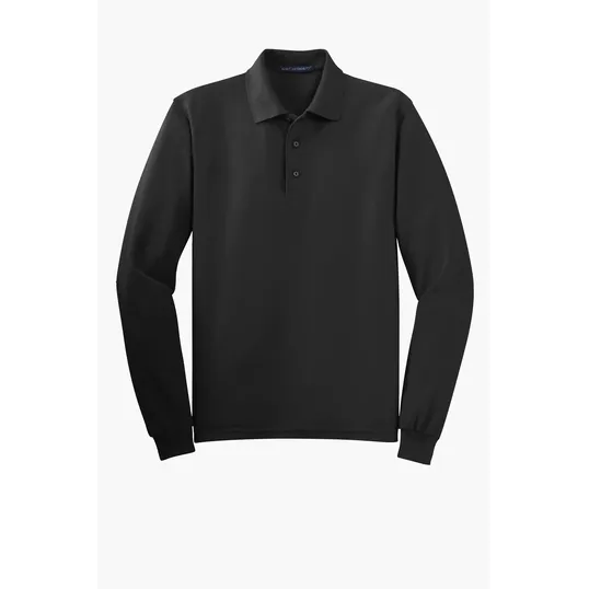 Port Authority Silk Touch Long Sleeve Polo — view 4
