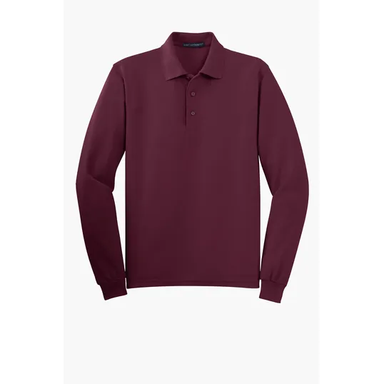Port Authority Silk Touch Long Sleeve Polo — view 5