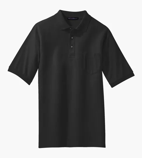 Port Authority Silk Touch Polo with Pocket — view 2