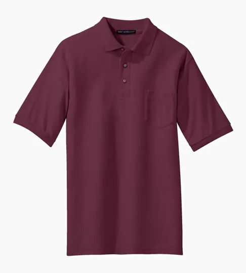 Port Authority Silk Touch Polo with Pocket — view 3