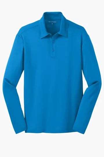 Port Authority Silk Touch Performance Long Sleeve Polo — view 3