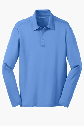 Port Authority Silk Touch Performance Long Sleeve Polo — view 4
