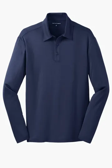 Port Authority Silk Touch Performance Long Sleeve Polo — view 5