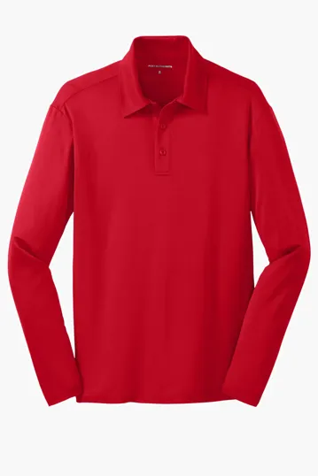 Port Authority Silk Touch Performance Long Sleeve Polo — view 6