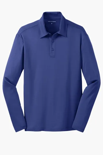 Port Authority Silk Touch Performance Long Sleeve Polo — view 7