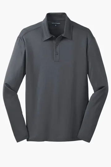 Port Authority Silk Touch Performance Long Sleeve Polo — view 8
