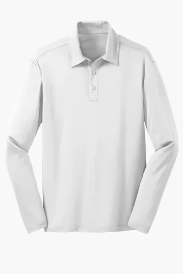 Port Authority Silk Touch Performance Long Sleeve Polo — view 9