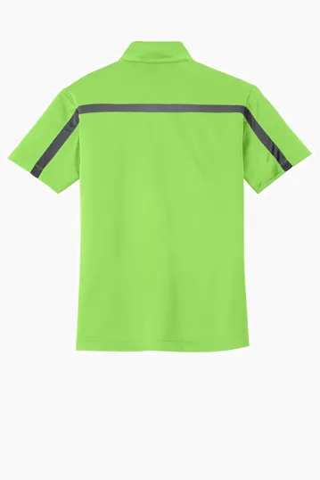 Port Authority Silk Touch Performance Colorblock Stripe Polo — view 11