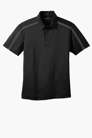Port Authority Silk Touch Performance Colorblock Stripe Polo — view 2