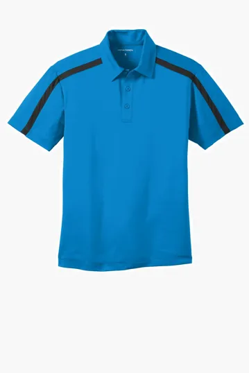 Port Authority Silk Touch Performance Colorblock Stripe Polo — view 3