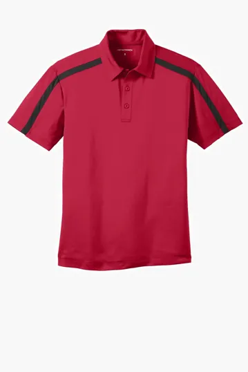 Port Authority Silk Touch Performance Colorblock Stripe Polo — view 6