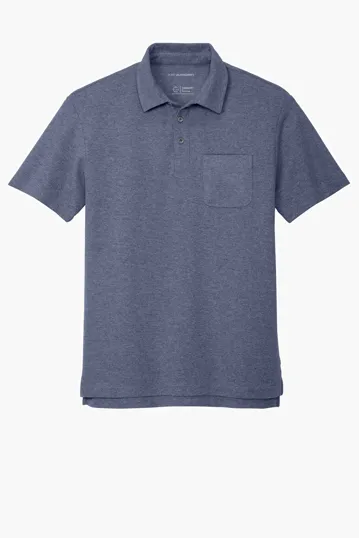 Port Authority C-FREE Cotton Blend Pique Pocket Polo — view 7