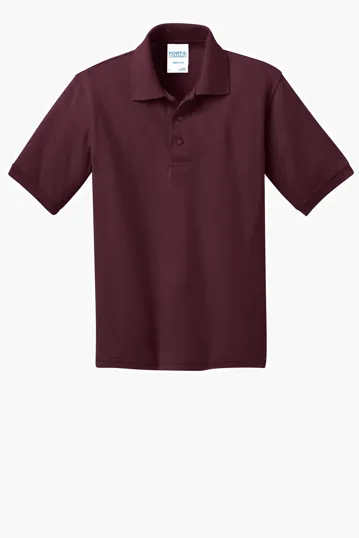 Port & Co Youth Core Blend Jersey Knit Polo — view 3