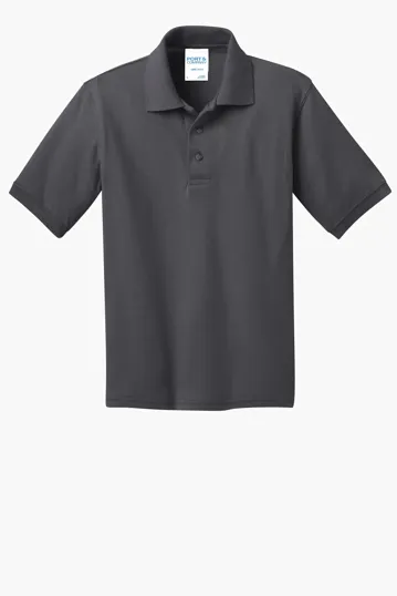 Port & Co Youth Core Blend Jersey Knit Polo — view 4