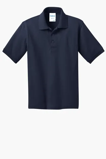 Port & Co Youth Core Blend Jersey Knit Polo — view 6