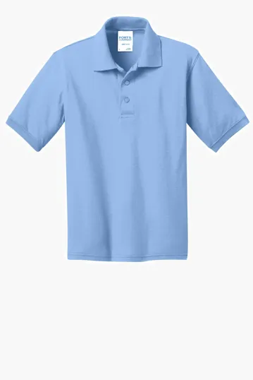 Port & Co Youth Core Blend Jersey Knit Polo — view 8
