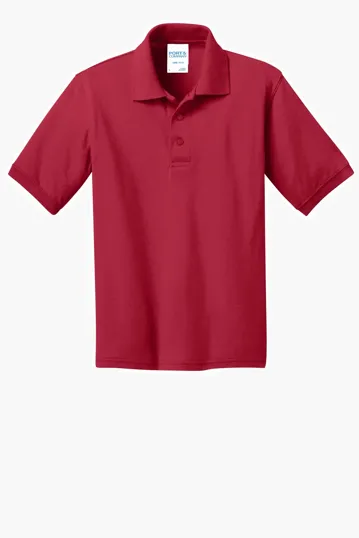 Port & Co Youth Core Blend Jersey Knit Polo — view 9